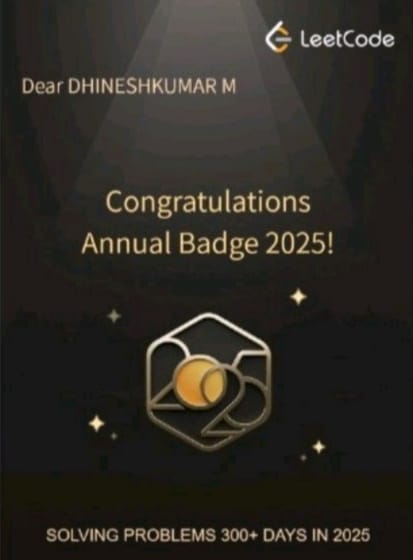 LeetCode 2025 Badge